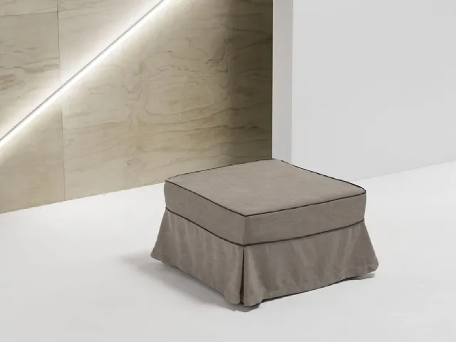 Pouf letto con rivestimento in microfibra con cordino Chip di Dienne Salotti