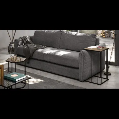 Tavolino Renee da divano con top in ceramica e base in metallo di Calligaris