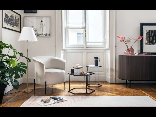 Renee esagonale con top in vetro e vetro ceramica con base in metallo di Calligaris