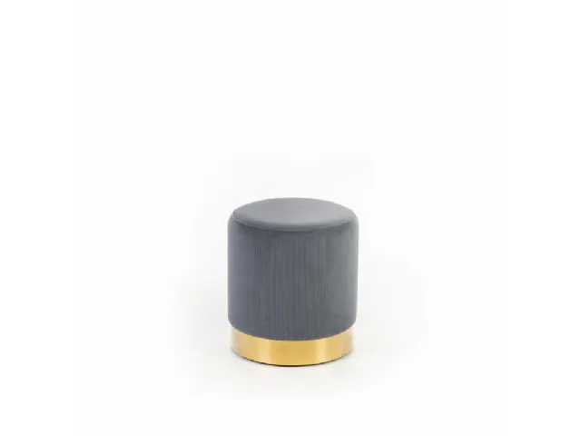 Pouf Toffee in velluto con struttura in metallo di Stones