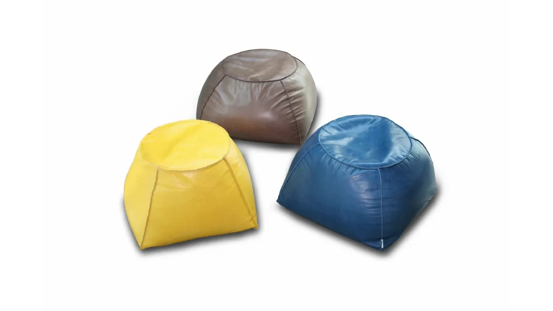 Pouf Trapezio in pelle di Calia