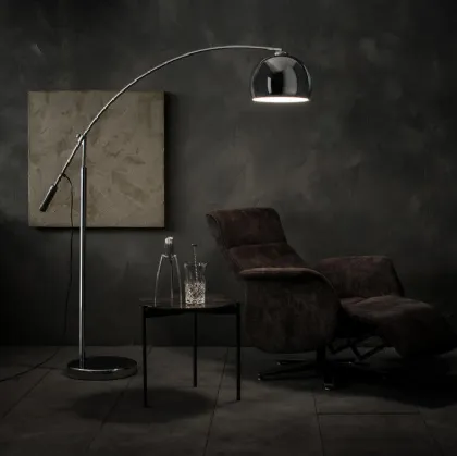 Lampada da terra Manhattan in metallo cromato di Stones