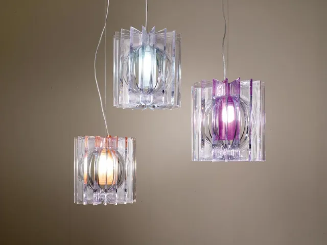 Lampada a sospensione in vetro Pisa di Stones