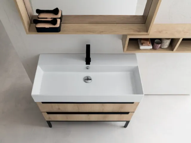 Mobile Bagno da appoggio in nobilitato effetto legno B201 BD023 di Compab