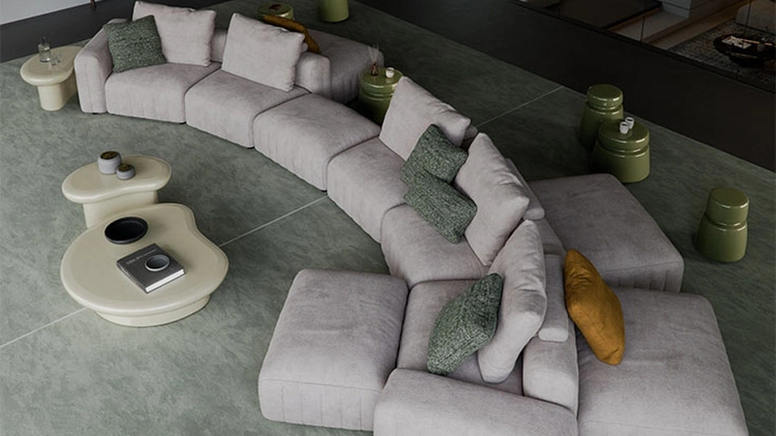 Divano con penisola Gibson di Cattelan Italia