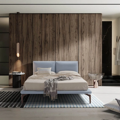 Letto in pelle Bali di Novaluna