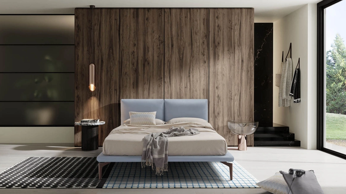 Letto in pelle Bali di Novaluna