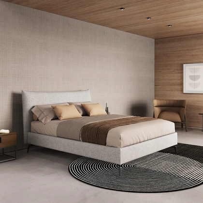 Letto in tessuto Brooklyn di Novaluna