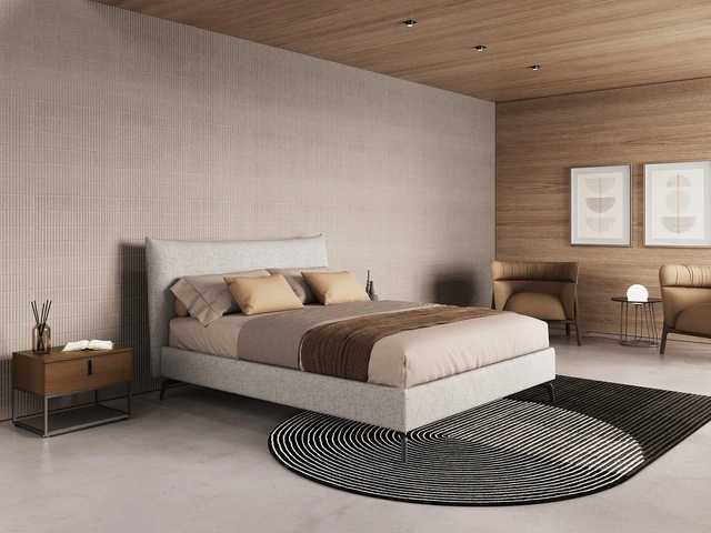 Letto in tessuto Brooklyn di Novaluna