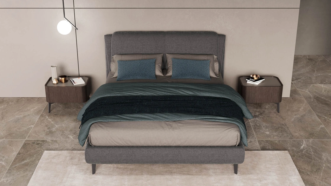Letto in tessuto Dress Slim di Novaluna
