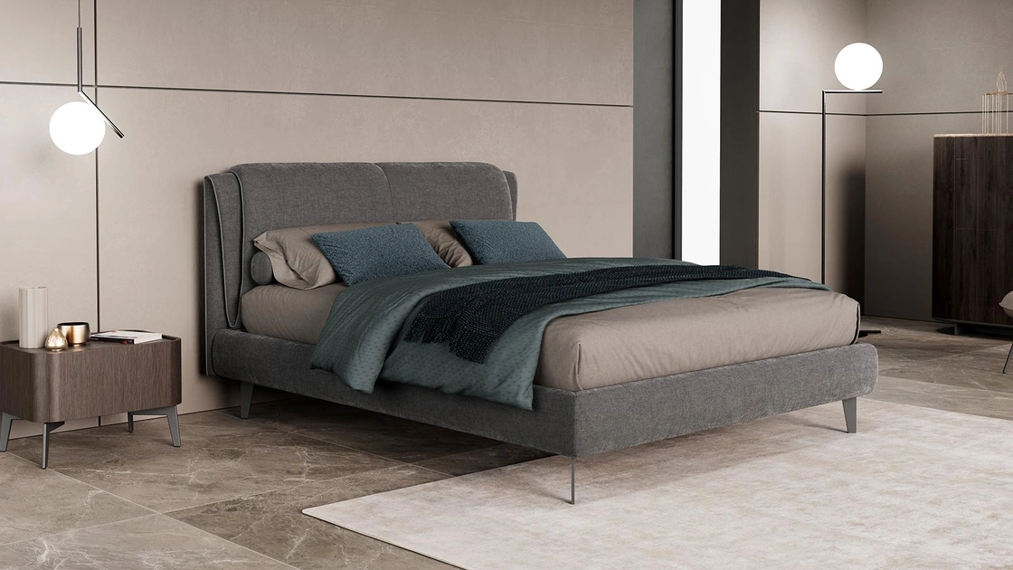 Letto in tessuto Dress Slim di Novaluna