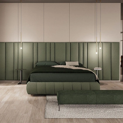 Letto imbottito Euclide di Novaluna