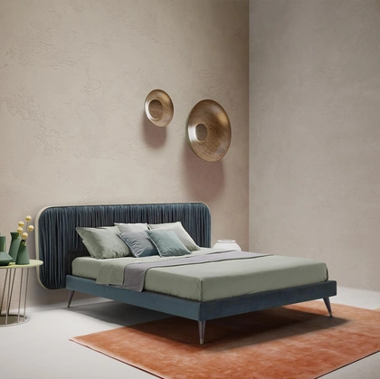 Letto in tessuto Elysium Velvet di Novaluna