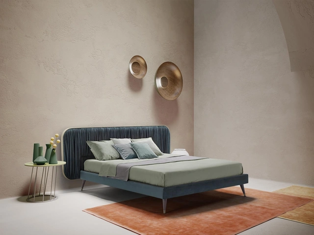 Letto in tessuto Elysium Velvet di Novaluna