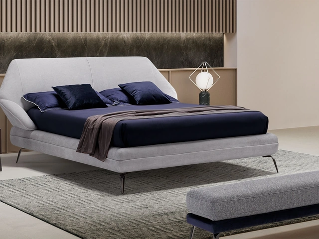 Letto imbottito Origami Slim di Novaluna