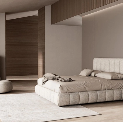 Letto imbottito Panama di Novaluna
