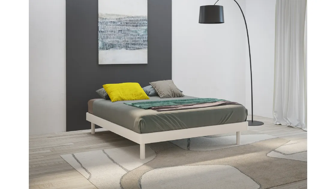 Letto sommier Reno in laccato opaco di Giessegi