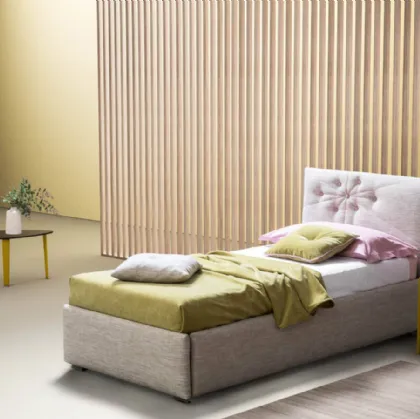 Letto moderno singolo imbottito Bloom di Bside