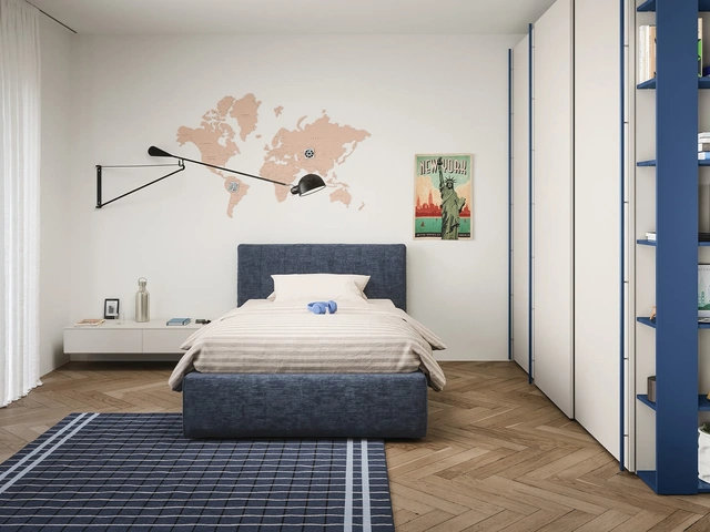 Letto singolo Swell con contenitore di Nidi