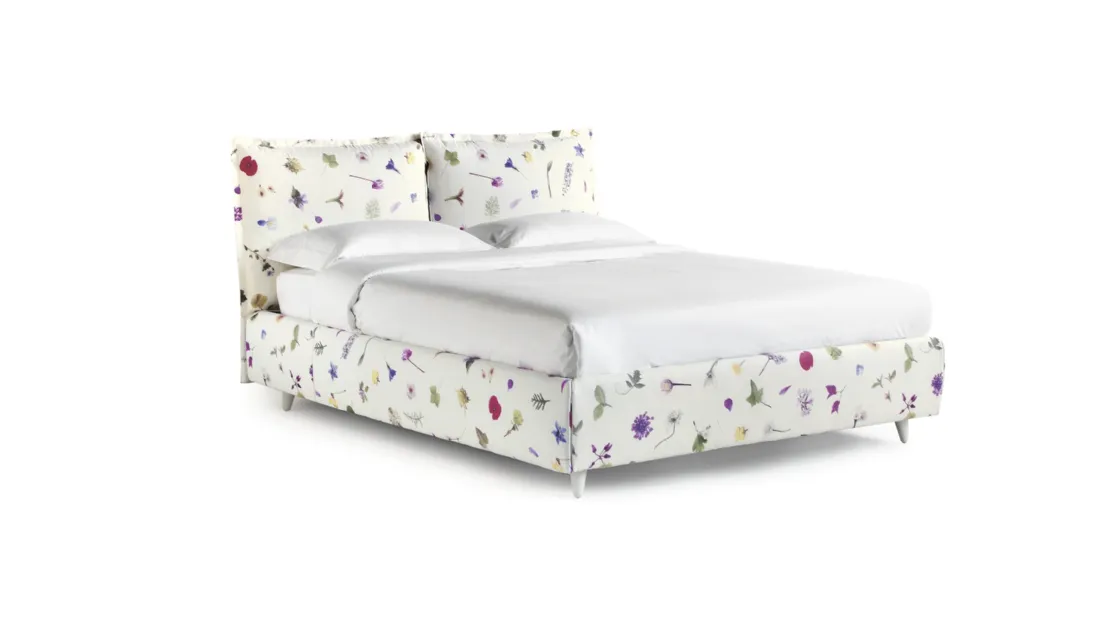 Letto in tessuto a fiori con contenitore So Wild di Noctis