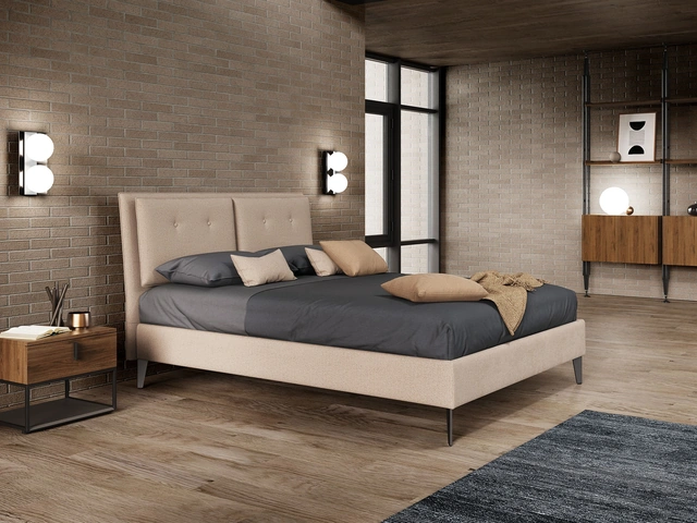 Letto imbottito Stuart di Novaluna