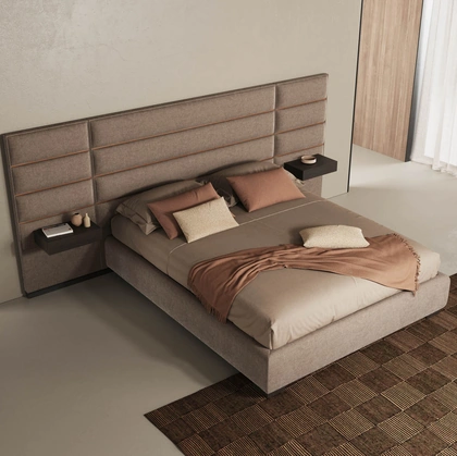 Letto imbottito Tamigi di Novaluna