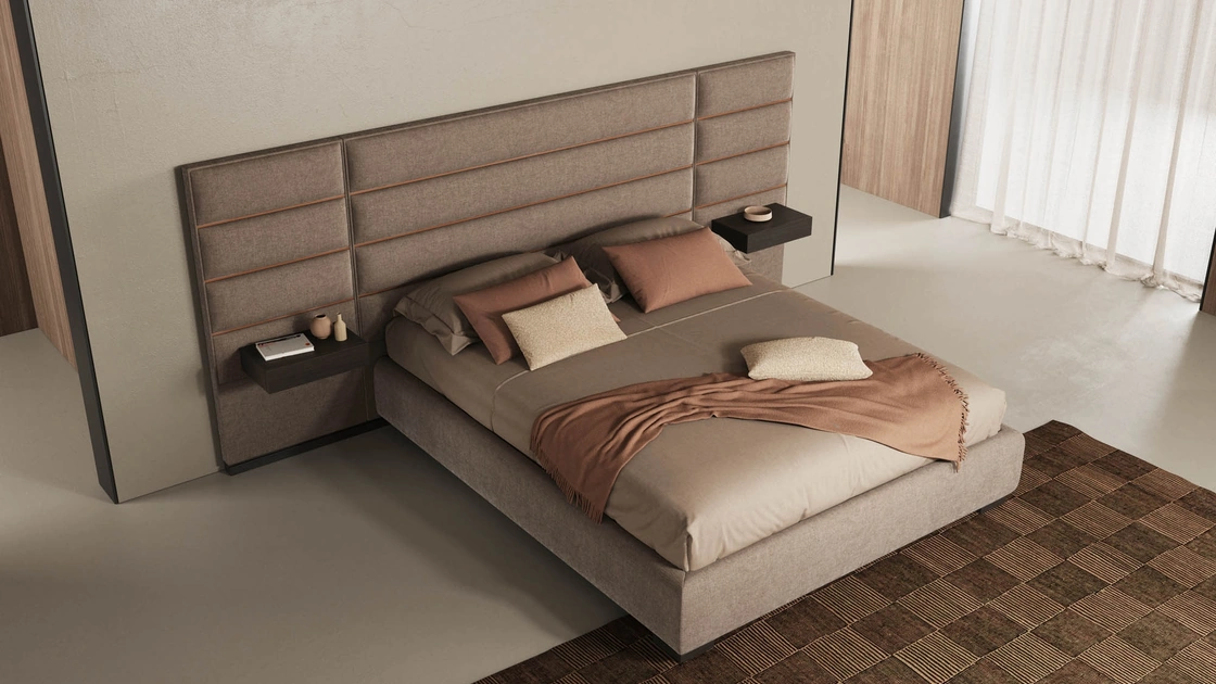 Letto imbottito Tamigi di Novaluna