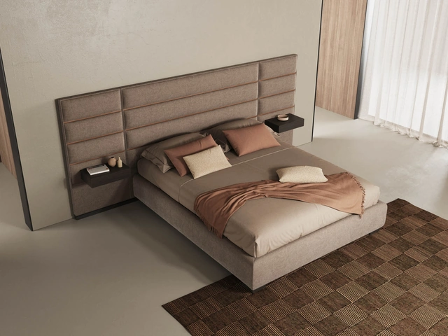 Letto imbottito Tamigi di Novaluna
