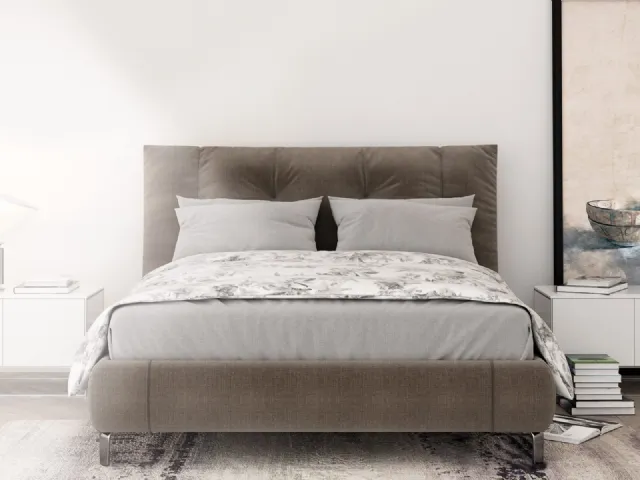 Letto con testiera trapuntata Why Not Anemone di Altrenotti