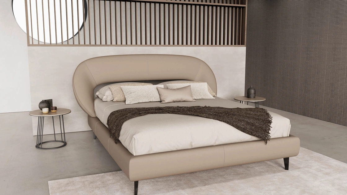 Letto in pelle Zen di Novaluna