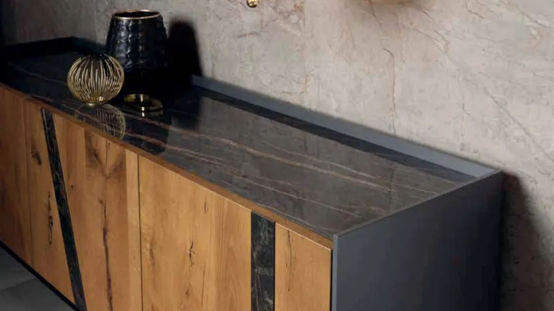 Madia con piano in laminato Elly 3 ante di Alta Corte