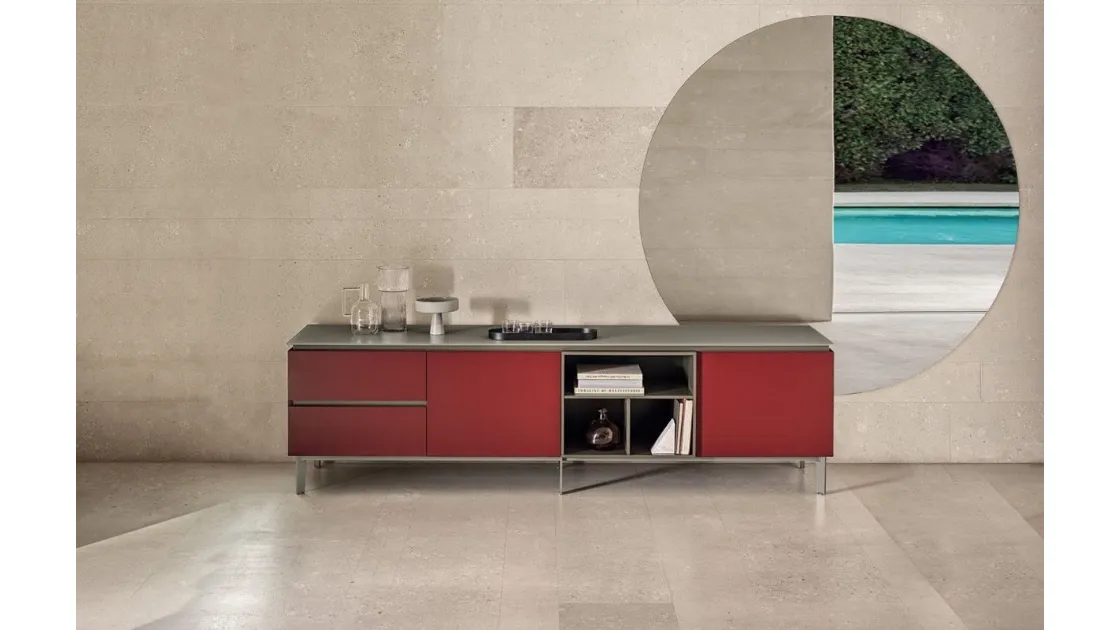 Madia Cosmopolitan Legno Laccato 1 di Bontempi