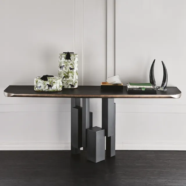 Consolle con piano in legno con bordo arrotondato Skyline Wood-C di Cattelan Italia