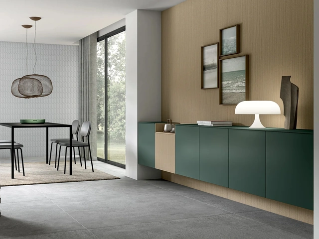 Mobile sospeso Living Glass 2|0 di Arredo3