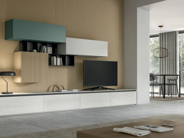 Parete Attrezzata Living Glass 2|0 di Arredo3