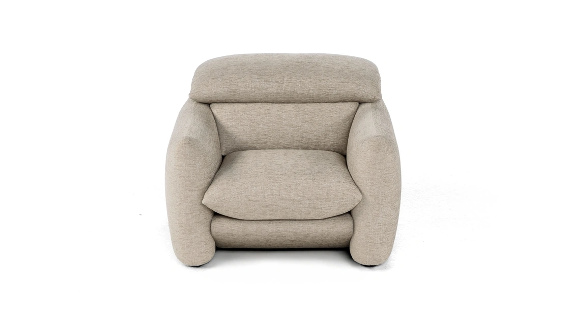 Poltrona in tessuto imbottito Choco Magic di Calia