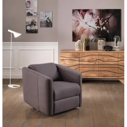 Poltrona relax Magic in ecopelle effetto vintage di Stones