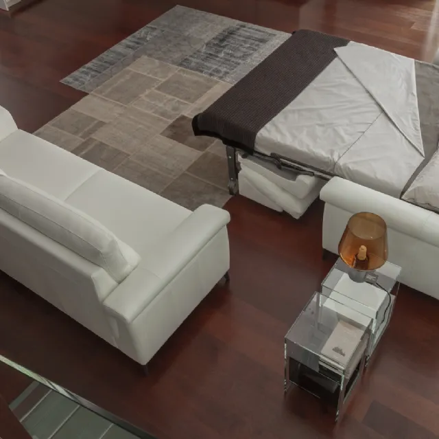 Divano Letto in pelle Beta di Calia
