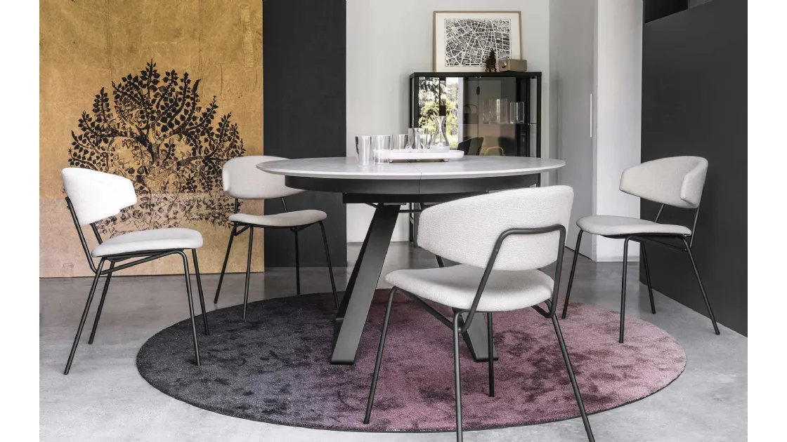 Sedia in tessuto con struttura in metallo Sophia di Calligaris