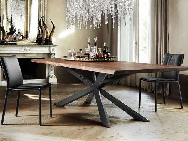 Tavolo rettangolare in legno massello Spyder Wood di Cattelan Italia