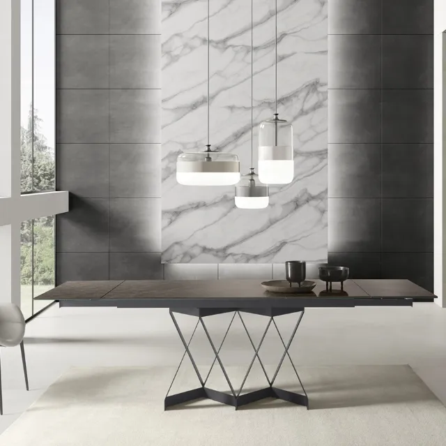 Tavolo T1307A Flame 180 in laminato di Zamagna