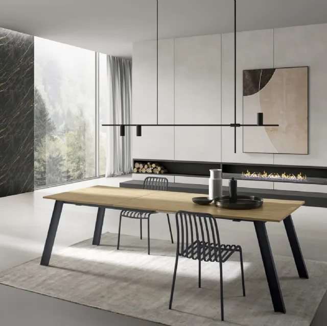 Tavolo T1373A Raw 160 in laminato di Zamagna