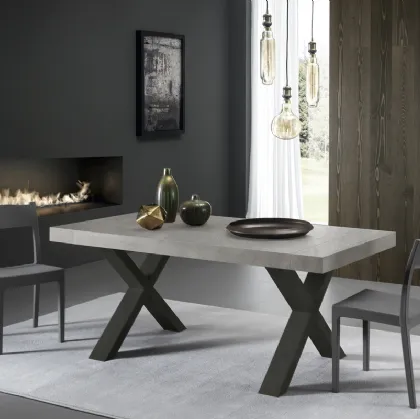Tavolo T1379 Post 160 in melaminico cemento grigio di Zamagna