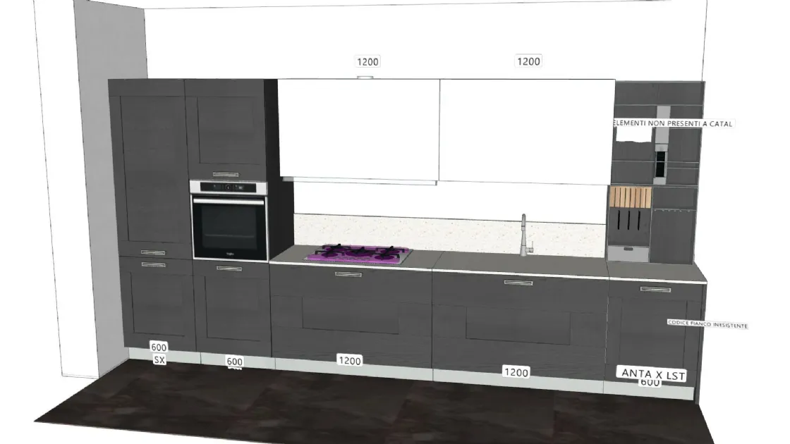 Cucina in legno subito disponibile