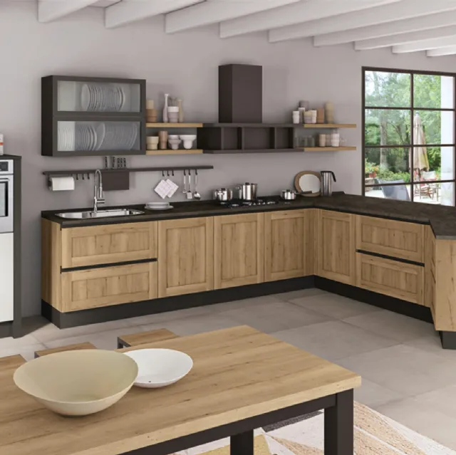Cucina Classia Kyra Telaio finitura Rovere Naturale Vintage di Creo