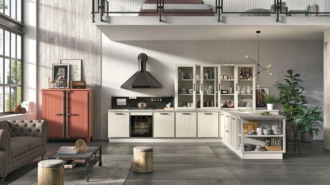 Cucina Classica con penisola Provenza 10 di Lube