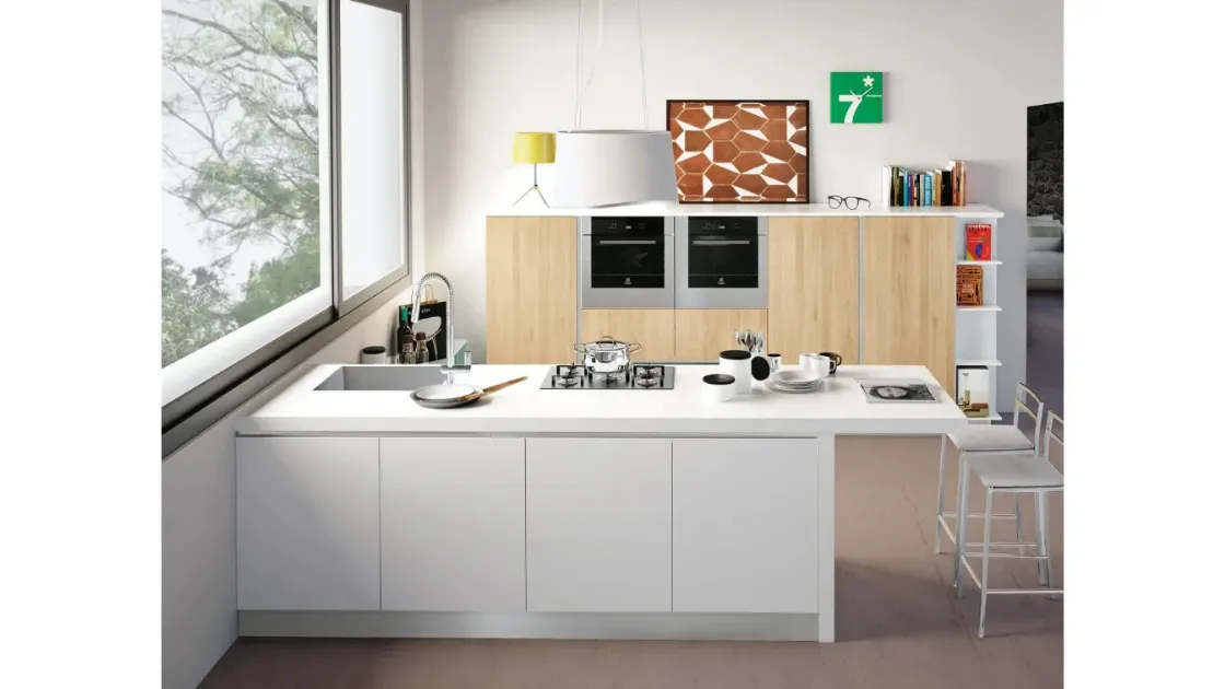 Cucina Ank Bianco Opaco di Creo