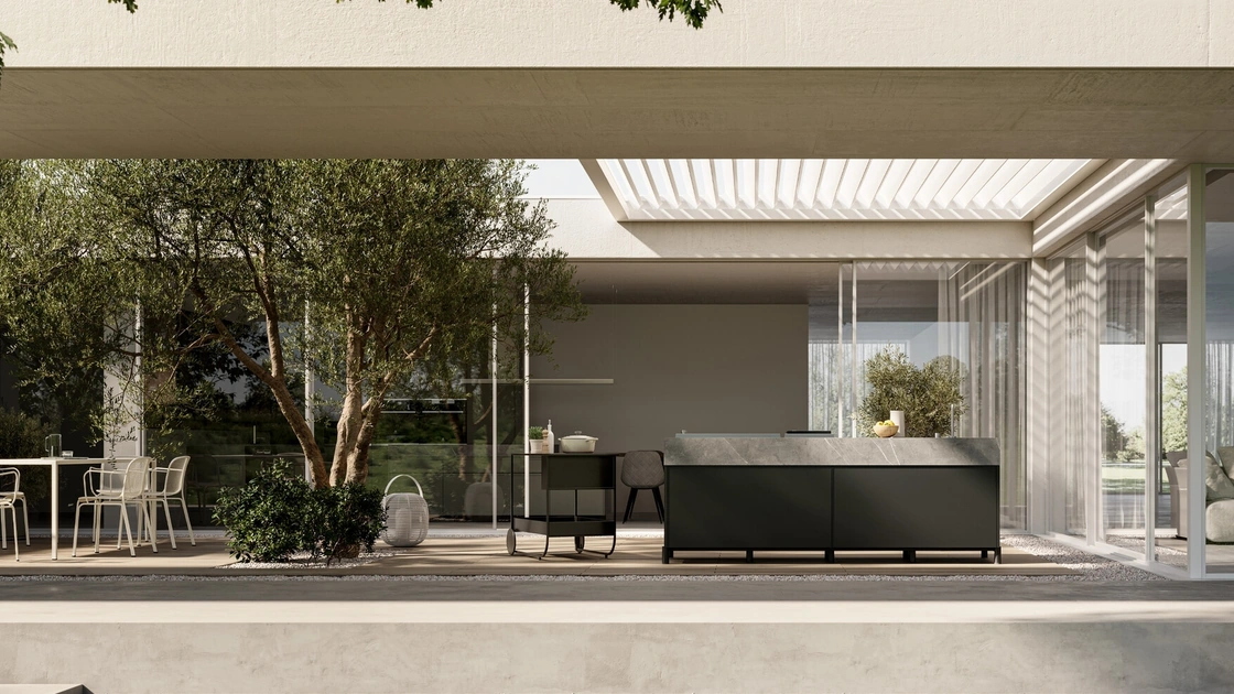 Cucina Moderna per esterno in alluminio Aura 03 di Arredo3