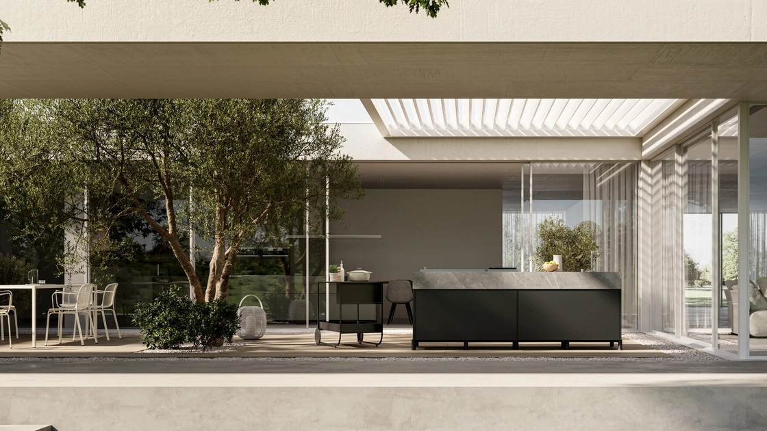 Cucina Moderna in alluminio Aura di Arredo3