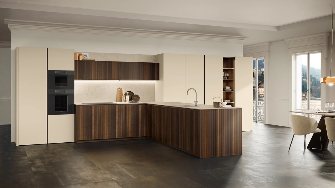 Cucina Moderna con penisola Brera 04 di Lube